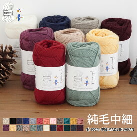 ＼TIME GOGO／毛糸 【5】純毛中細 ウール 中細 編み物 手芸 毛糸ピエロ 返品不可