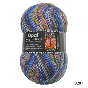\TIME GOGO/毛糸 【KIN-OPH】Opal Hundertwasser オパール フンデルトヴァッサー 4-ply ウール ソックヤーン 輸入糸 中細 段染め 靴下 編み物 手芸 毛糸ピエロ 返品不可