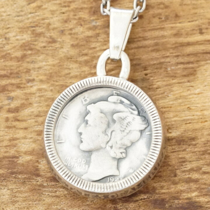 美品 フェザー ネックレス ターコイズ ケネディ コイン silver 925  