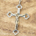 MARQUEE(マーキー)ロザリオ ネックレスキリスト 十字架 ジーザス クロス天然石 ビーズ シルバーシルバーアクセサリー …