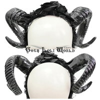 【ゴスロリワールド】Devilゴスロリダークローズデビルホーンカチューシャゴシックパンクロックロリータビジュアル系ヴィジュアル系V系ダークレディースファッションライブ舞台ステージ衣装コスプレイベント服