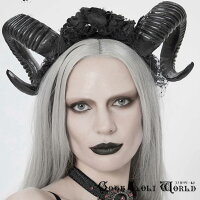 【ゴスロリワールド】Devilゴスロリダークローズデビルホーンカチューシャゴシックパンクロックロリータビジュアル系ヴィジュアル系V系ダークレディースファッションライブ舞台ステージ衣装コスプレイベント服