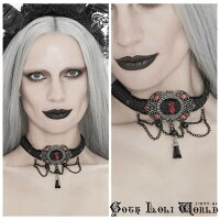 【ゴスロリワールド】Devilゴスロリゴージャスビジューチョーカーネックレスゴシックパンクロックロリータビジュアル系ヴィジュアル系V系ダークレディースファッションライブ舞台ステージ衣装コスプレイベント服
