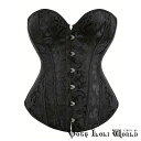 当日発送 即納 CE-CW002 バックレースアップダマスク柄 コルセット ビスチェ ファッション ゴシック ゴスロリ パンク …