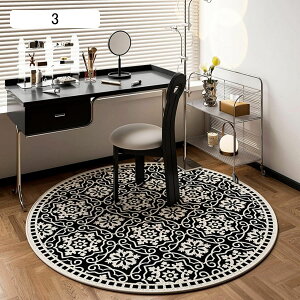 チェアマット ゲーミングカーペット 円形 床保護 フロアマット 大判 レトロ柄 足元 カーペット 椅子用マット 騒音対策 吸着 滑り止め 床を傷から守る デスク下 椅子 オフィス 在宅勤務 幅広