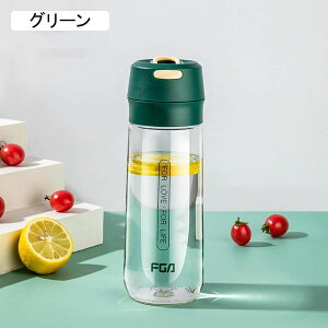 600ml 水筒 クリアボトル 茶こし付き ウォーターボトル ポータブル 携帯ポット 水分補給 軽量 スポーツボトル オフィス用 通勤 スポーツ 運動用 蓋付き 漏れなし プラスチック 耐衝撃性 耐冷