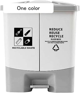 ゴミ箱 ふた付き ゴミ箱 分別 おしゃれ 分別ゴミ箱 ごみ箱 ??桶 スリム 縦型 ペダル式 ダストボックス 大容量 長方形 インナーバケット2つ キッチン キッチン用 ゴミ袋が見えない ベランダ 音