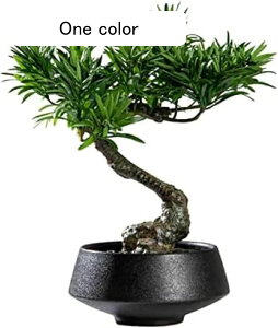 室内装飾用の人工観葉植物 新中国人工盆栽ツリーシミュレーション歓迎松緑の植物小さな盆栽の装飾品コーヒーテーブル研究ワインキャビネット植物盆栽 偽の植物