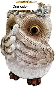 ふくろう 置物 かわいい 見ざる言わざる聞かざる 置物 綺麗な置物 おもしろい置物 可愛い置物 フクロウ 雑貨 小さいサイズ タイプ 庭に置く動物の置物 屋外の彫刻の装飾 記念品 樹脂工芸品