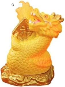 干支 辰 置き物 4個セット かわいい 龍 干支 置物 2024年 小さい 竜 金龍 正月飾り 招福 金運 風水グッズ 贈り物 車内 新年 お守り 縁起物 玄関 開運 (4個セット)