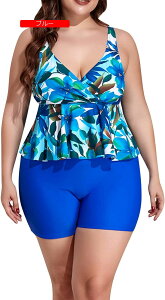 水着 レディース 体型カバー フィットネス 大きいサイズ ビキニ 競泳 スピード セパレート ワンピース タンキニ 可愛