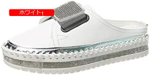 サンダル 厚底スリッポン スニーカー かかとなし レディース ラインストーン キラキラ 美脚 おしゃれ ミュール サボサンダル キ