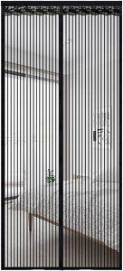 購入25%OFF 磁気メッシュカーテン 網戸 ドア 間仕切り のれん ストライプ柄 自動開閉 害虫対策 暑さ対策 風通し ドアに適用 暖簾 蚊帳カーテン 簡単取り付け カラー 飛沫防止 玄関 寝室 85*200c