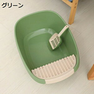 購入15%-30%OFF 猫トイレ オープンタイプ 大型猫 猫用トイレ本体 大容量 ワイドサイズ 砂が飛び散りにくい お手入れ簡単 清潔 洗える ネコトイレ システムトイレ スコップ付き 耐久性 おしゃ