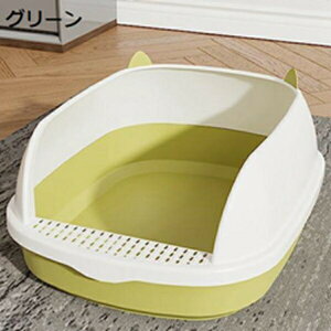 購入15%-30%OFF 猫のトイレ 小型 オープンタイプ 猫用トイレ本体 ハーフカバー 大型 砂飛び散り防止 大容量 深め スコップ付き 掃除簡単 コンパクト お手入れ簡単 キャット用品 子猫 可愛い