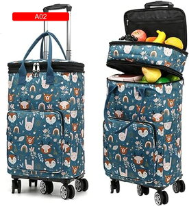 トロリーバッグ 買い物キャリー ショッピングカート 大容量 主婦 お年寄り 保冷 クーラーバッグ ワゴンカート 頑丈 持ちやすい