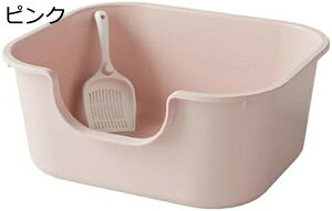 購入15%-30%OFF 猫 トイレ オープンタイプ 大型 半密閉 猫用トイレ本体 砂の飛び散り防止 お手入れ簡単 お掃除簡単 丸洗い 大容量 清潔 軽量 猫トイレ トイレ 足に砂残らない ネコトイレ 中型