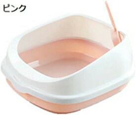 購入15％-30%OFF 猫トイレ ネコトイレ 半閉鎖型の猫用トイレ 飛散防止 快適ワイド 本体セットメガトレー 取り外して洗える 掃除しやすい ペット用品 55*45*25cm