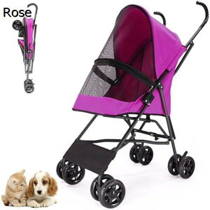購入15%-30%OFF ペットカート ペット用ベビーカー 犬のベビーカー 猫のベビーカー 小型犬 22Lbs のための犬のベビーカー、折る軽量のペット ベビーカー 4輪旅行ジョガー小型および中型の猫、