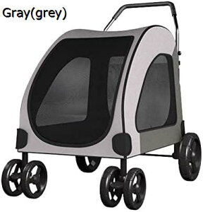 購入15%-30%OFF ペットストローラー ペットのベビーカー大型犬ペットカート ベビーカー バギー 犬 猫 多頭 ジャイアント負傷犬マルチペットベビーカー折りたたみ四輪カート 犬用ストローラ