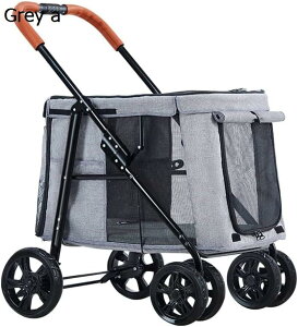 購入15%-30%OFF ペットカート ベビーカー バギー 犬 猫 多頭 大型犬用ベビーカー 複数ペット用 猫用カート トロリー 犬用ベビーカー 大型犬用 折りたたみ式 2匹猫キャリッジ グレートペット旅