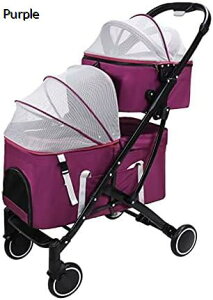 購入15%-30%OFF ペットカート ベビーカー バギー 犬 猫 多頭 キャットトラベルベビーカー犬の乳母車プッシュチェアバギー ペット二重レイヤーベビーカー猫と犬の取り外し可能なベビーカー