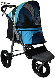 購入15%-30%OFF ペットカート ベビーカー バギー 犬 猫 多頭 犬/猫/ペットベビーカー 4 輪犬ケージベビーカーペット旅行折りたたみキャリア散歩カート中型ペット用の強力で安定した