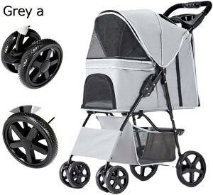 ペットカート ベビーカー バギー 犬 猫 多頭 ペット用犬用猫用ベビーカー 小型中型犬と猫用のペット用ベビーカー 折りたたみ式ペットトラベルカート プレミアム犬用ベビーカー カップ付き