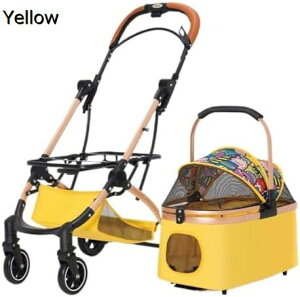 ペットカート ベビーカー バギー 犬 猫 多頭 中型犬 大型犬用 多機能ペットベビーカー 屋外旅行用犬カート ポータブルで折りたたみ可能