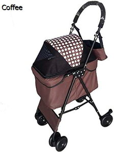 購入15%-30%OFF ペットカート ベビーカー バギー 犬 猫 多頭 ペットトロリー ペットベビーカー猫子犬カートポータブル高速折りたたみ四輪アウトドアトラベル ペット用ベビーカー 50x90x31cm