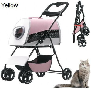 購入15%-30%OFF ペットカート ベビーカー バギー 犬 猫 多頭 犬猫ベビーカー セパレート コンパクト 折りたたみ式 前輪回転360°後輪ブレーキ 飛び出し防止 猫小型犬中型犬対応 軽量耐荷重15KG
