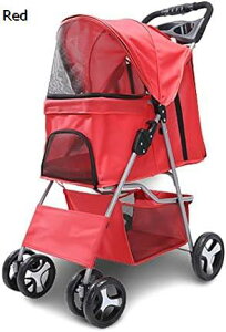 購入15%-30%OFF ペットカート ベビーカー バギー 犬 猫 多頭 中型小型犬猫用4輪ペットベビーカー散歩カート旅行折りたたみ防水子犬キャリア