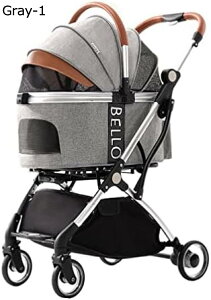 購入15%-30%OFF ペットカート ベビーカー バギー 犬 猫 多頭 折りたたみ式の猫と犬のペットストローラー 独立したペットバスケット付きのポータブルジョガーベビーカー 多機能ペットトラベ