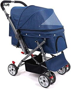 ペットカート ベビーカー バギー 犬 猫 多頭 エントリ ペットベビーカー 簡単にワンハンド折り 空気タイヤ オプションの分周器
