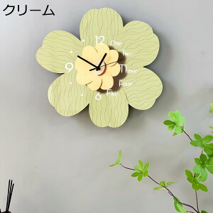 購入15%-30%OFF 掛け時計 おしゃれ 花型 静音 連続秒針 可愛い 部屋 花柄 時計 インテリア 北欧 かわいい 玄関 贈り物 女の子 寝室 自宅 装飾 オシャレ 35*35cm 掛時計(ホワイト)