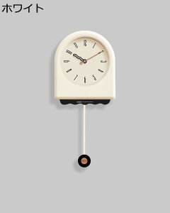 壁時計 静かな 木製 クリームスタイル 振り子時計 おしゃれ かわいい 温かい雰囲気 環境に優しいパネル 創造性の感覚 小型 掛け時計 オフィス 誕生日プレゼント 25*58.5*3.3cm 掛け時計(ホワイ