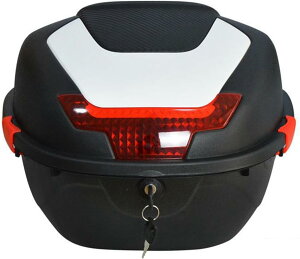 バイク用 リアボックス 39cm×41cm×29 トップケース バイクボックス バイク用ボックス 収納 大容量 頑丈 耐衝撃 防水 着脱可能式 原付 スクーター 着脱簡単 フルフェイス収納可能 ヘルメ