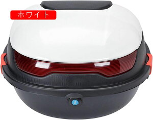 バイク用 リアボックス 38cm×32cm×25cm トップケース バイクボックス バイク用ボックス 収納 大容量 頑丈 耐衝撃 防水 着脱可能式 原付 スクーター 着脱簡単 フルフェイス収納可能 ヘ