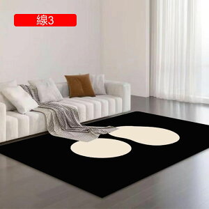 カーペット 120x160cm ラグマット 洗濯可 おしゃれ 抽象的 黒白 床暖房対応 触さよい 折り畳み 滑り止め付 吸水 耐摩耗性 防ダニ 防音 抗菌 防臭 じゅうたん 絨毯 長方形 室内用 ホー