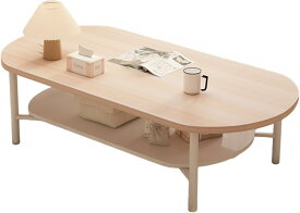 リビングテーブル 収納付き 高さ42cm ローテーブル 大きめ リビング テーブル 北欧 幅80/100/120 簡単組立 和室 リビング センターテーブル おしゃれ ちゃぶ台 家具 (ナチュラル 1