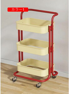 キッチンワゴン ワゴン ホワイトタイル 引き出し付き キャスター付き キッチン収納 キッチンラック バスケット 1 ベビーワゴン 作業台 サブテーブル お手入れ簡単 収納棚 可動式の本棚 洗面
