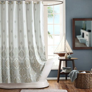 シャワーカーテン 重いお風呂カーテン カラー 布 厚手豪華ホテル仕様 200*183 130x150cm ユニットバス 浴室 脱衣所 洗面所 窓など仕切り用 目隠し用 飾りバスルームカーテン 一枚多役