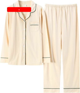 マタニティパジャマ レディース 春秋 綿100% 長袖 ルームウェア M〜2XL 前開き 上下セット 部屋着 女性 産前産後 入院 授乳口付き ウエスト調整可 妊婦服 授乳育児 ポケット付き 肌触り良