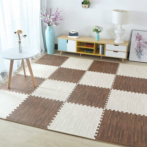 パズルマット 木目調 30×30×1.2cm 24枚 ジョイントマット サイドパーツ付 赤ちゃん ベビー 床暖房対応 子供部屋 軽量 オールシーズン おしゃれ リビングルーム ォッシャブル 抗菌 防ダ