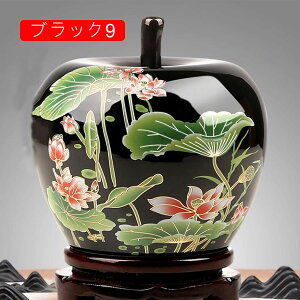 かびん 花瓶 セラミック 木製の台座付き インテリア 玄関 民宿 レストラン 総柄 アンティーク風 飾り瓶 一輪挿し 生け花 造花 ドライフラワー 水栽培 高さ25*幅16.5*口径2.5cm フラワ