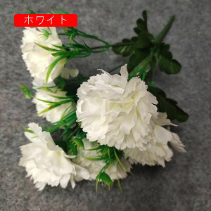 母の日ギフト カーネーション 花束 ミニブーケ イエロー 1束6本 長持ち 水やり不要 枯れない花 造花芸術 庭園 部屋飾り 喫茶店 写真撮影 北欧 DIY 造花 ドライフラワー 装飾花