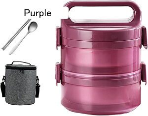 保温バケツ 在宅勤務 OL 携帯弁当箱 携帯弁当箱 お弁当箱 保温弁当箱 2層 大容量 漏れ防止 おしゃれ 軽い 食器 米袋付き 男女兼用 オフィス ご飯 学生 ステンレス 丸型 多層 重ね弁当箱 (