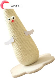 猫の爪とぎポスト 爪とぎフレーム 面白い爪研ぎ サイザル麻 爪とぎ 猫の爪とぎおもちゃ インタラクティブなトレーニングエクササイズ用 white L