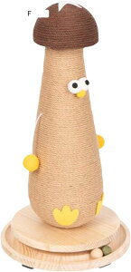 キノコの爪とぎポスト、サイザルロープの爪とぎポール、クリエイティブ、ボールインタラクティブ付き、室内猫用、猫の爪とぎ、猫のおもちゃ