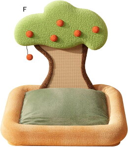 キティベッド、猫ベッドとスクラッチパッド、猫ラウンジャー、ペット用の洗えるペットマットレス、キティ、家、子猫、新年の贈り物